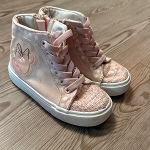 Charming Pink High-Top Kids Sneakers